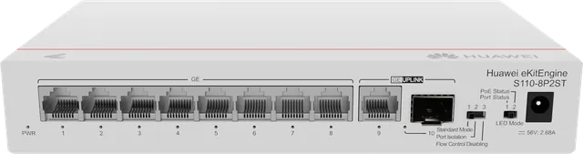 Huawei S110-8P2ST, switch PoE+ — vista 4 de 4