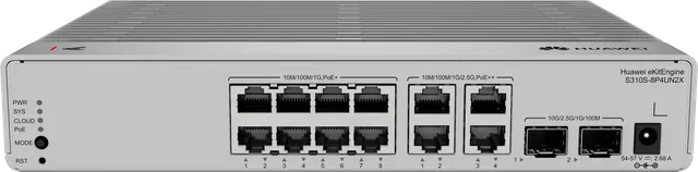 Huawei S310S-8P4UN2X, switch multigigabit PoE+ — vista 4 de 7